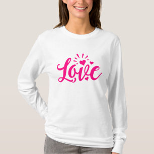 Camiseta Palabra de amor rosa