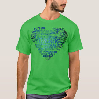 Camiseta Palabra de corazón del profesor Nube Azul