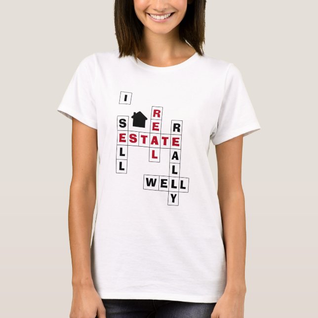 Camiseta Palabra de cruz elegante VENDO BIENES RAÍCES (Anverso)