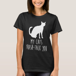 Camiseta Palabra de memes de la basura de mis gatos con el