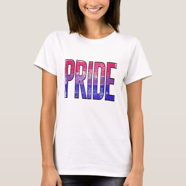 Camiseta Palabra de Orgullo Bisexual (Anverso)