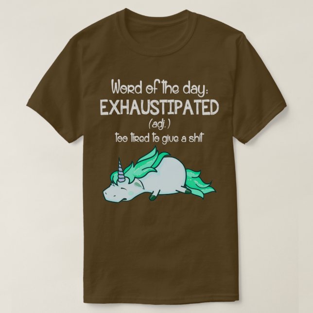 Camiseta Palabra Del Día Definición Exhaustiva Unicornio (Diseño del anverso)