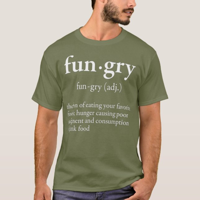 Camiseta Palabra del diccionario de alimentos divertidos y  (Anverso)