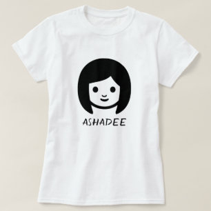 Camiseta Palabra en Karankawa: Ashadee y el rostro de una m