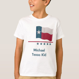 Camiseta Palabra infantil de Texas ondeando bandera de estr