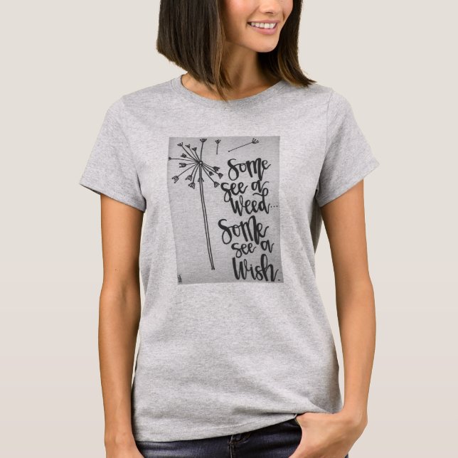 Camiseta Palabra inspiradora - Weed & Wish (Anverso)
