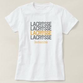 Camiseta Palabra Lacrosse con problemas amarillos