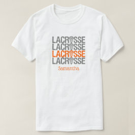 Camiseta Palabra Lacrosse con problemas de naranja