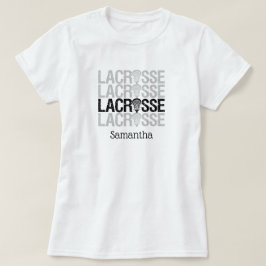 Camiseta Palabra Lacrosse con problemas negros