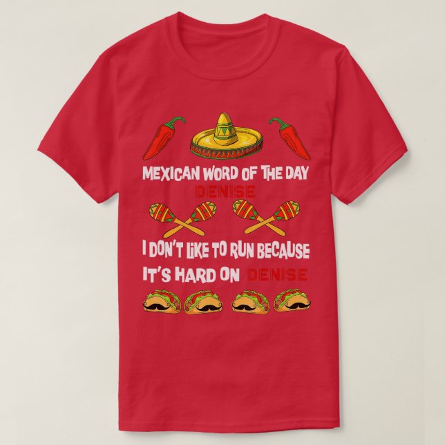 Camiseta Palabra mexicana del día Tee Play en palabras Deni (Diseño del anverso)