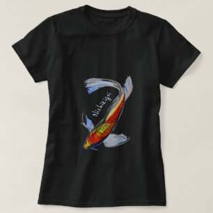 Camiseta Palabra nishikigoi para el arte carp japonés de Ko