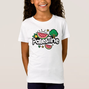 Camiseta Palabra palestina escueta rodeada por un árbol de 