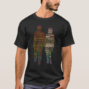Camiseta Palabra par tolerancia igualdad alegría respeto