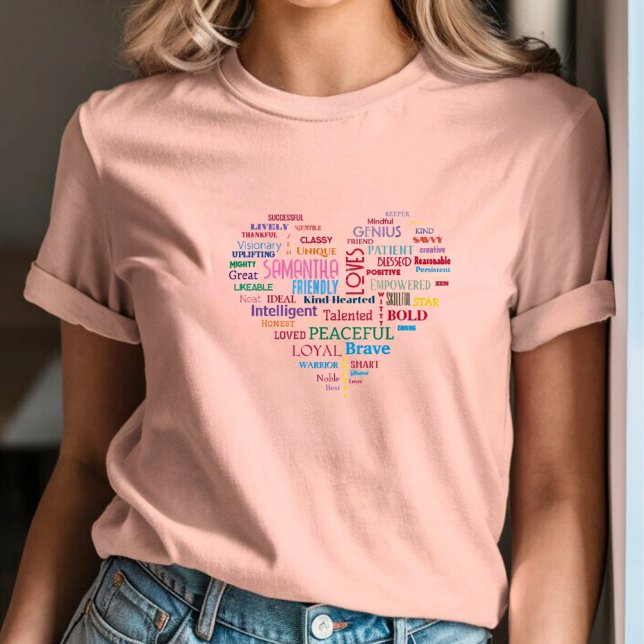 Camiseta Palabra personalizado Art Heart Keepsake (Subido por el creador)