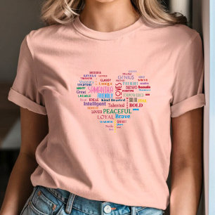 Camiseta Palabra personalizado Art Heart Keepsake