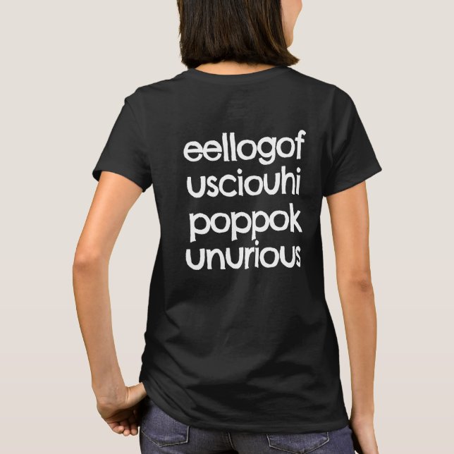 Camiseta Palabra rara divertida eellogofusciouhipopokunuria (Reverso)