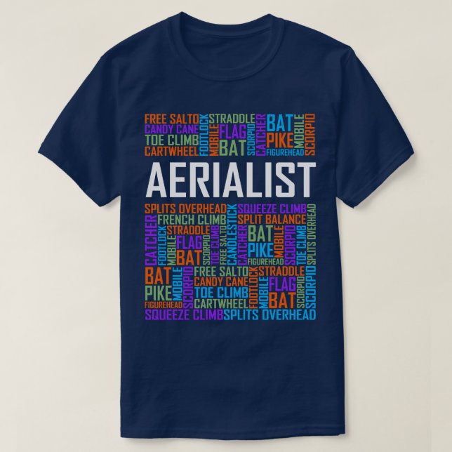 Camiseta Palabras Aerialistas (Diseño del anverso)