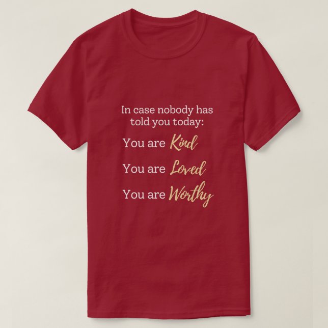 Camiseta Palabras amables (Diseño del anverso)