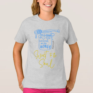 Camiseta Palabras Amables Son Como Miel Dibujo Cristiano a 