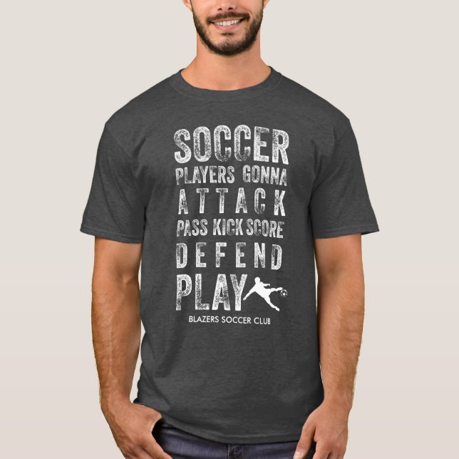 Camiseta Palabras apenadas vintage fresco del fútbol (Anverso)