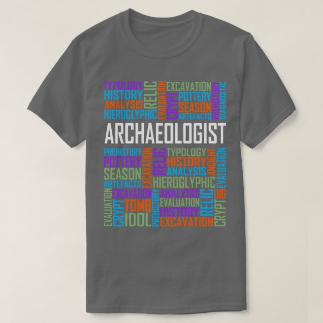 Camiseta Palabras arqueológicas (Diseño del anverso)