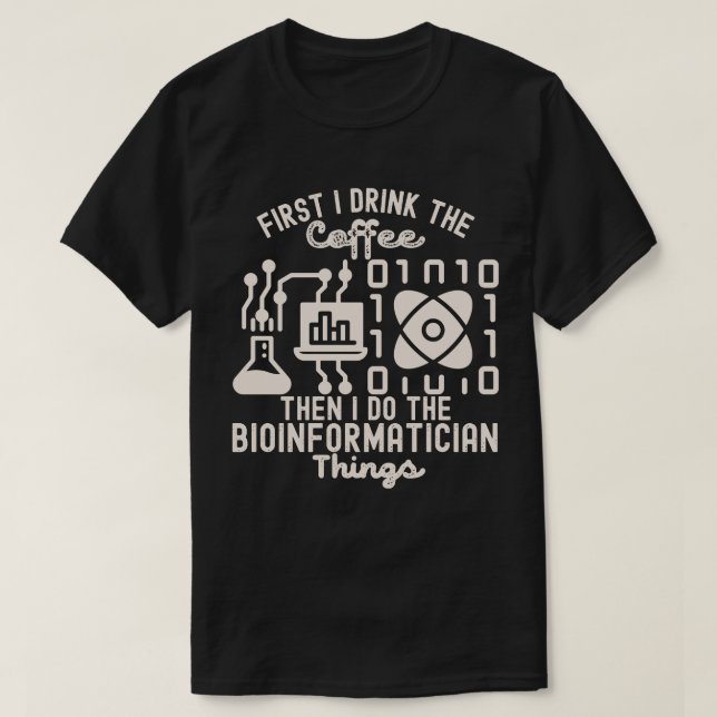 Camiseta Palabras bioinformáticas, amantes de la bioinformá (Diseño del anverso)
