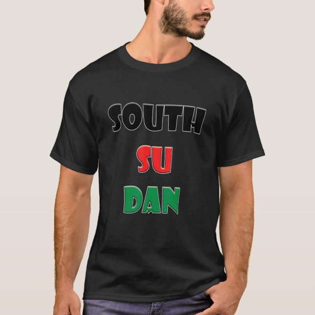 Camiseta Palabras coloridas de Sudán del Sur (Anverso)