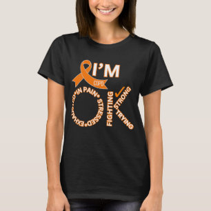 CAMISETA PALABRAS CORRECTAS PARA EL NARANJA DE LA COPD RIBB