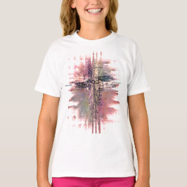 Camiseta palabras cristianas grunge cruz