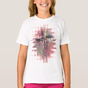 Camiseta palabras cristianas grunge cruz