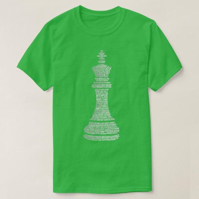 Camiseta Palabras de ajedrez (Diseño del anverso)