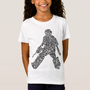 Camiseta Palabras de arte del portero de hockey de campo