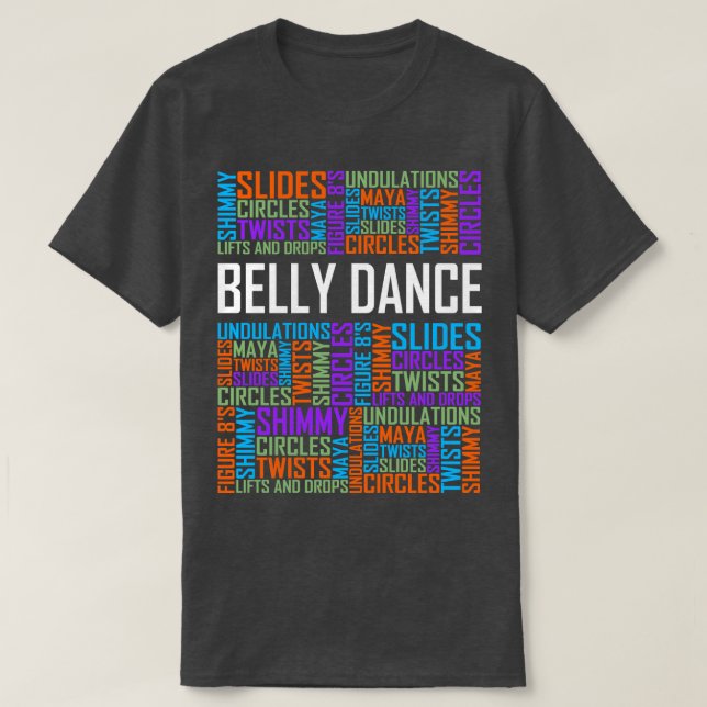 Camiseta Palabras de baile Belly (Diseño del anverso)