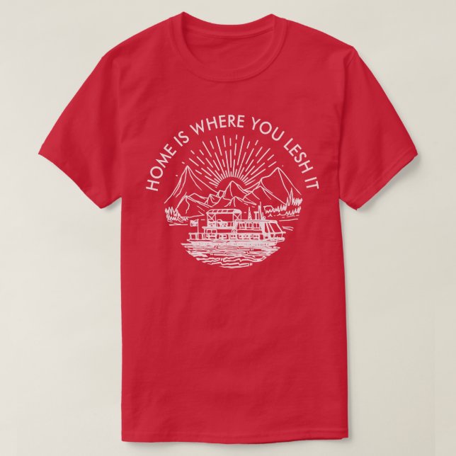 Camiseta Palabras de barcos domésticos en casa (Diseño del anverso)
