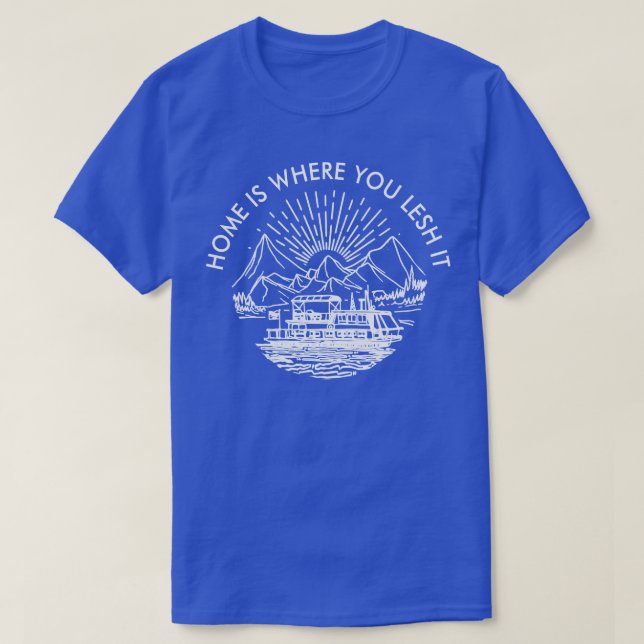 Camiseta Palabras de barcos domésticos en casa (Diseño del anverso)