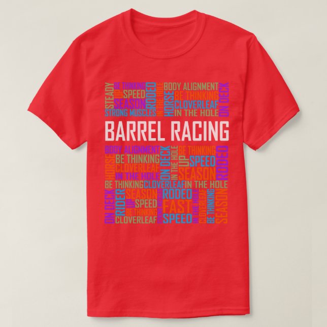 Camiseta Palabras de Carreras de barril (Diseño del anverso)