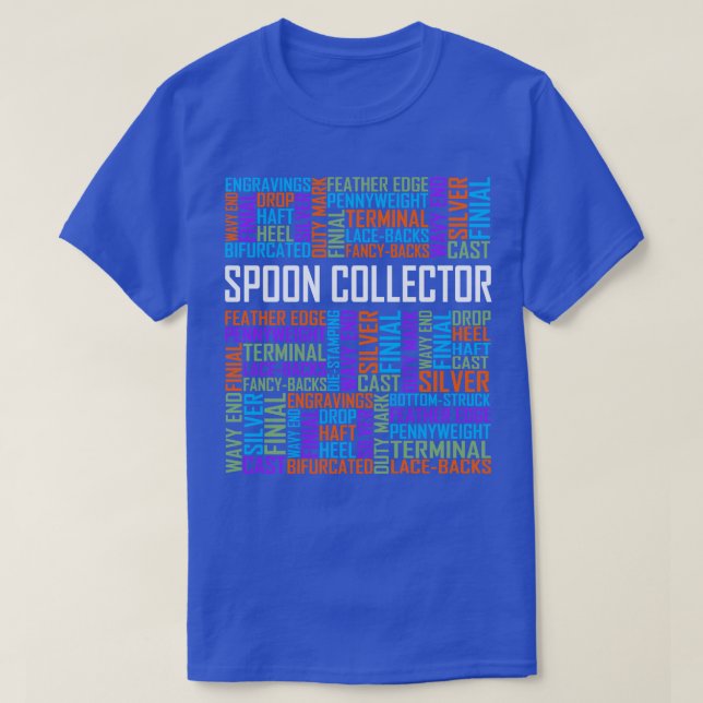 Camiseta Palabras de colección de cucharas (Diseño del anverso)