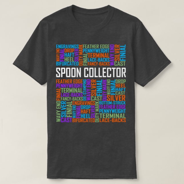 Camiseta Palabras de colección de cucharas (Diseño del anverso)