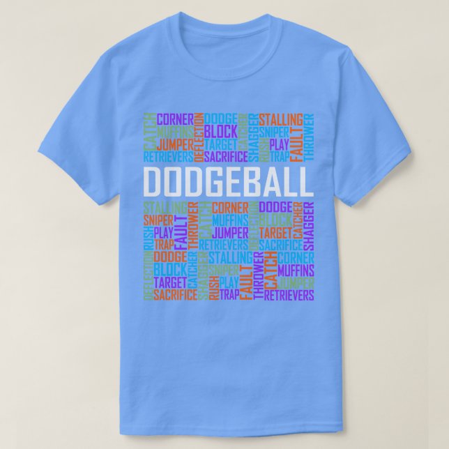 Camiseta Palabras de Dodgeball (Diseño del anverso)