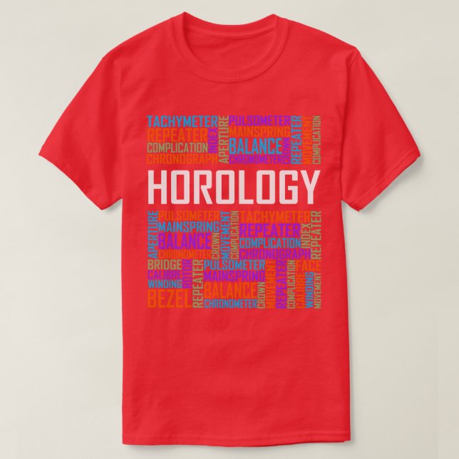 Camiseta Palabras de Horología (Diseño del anverso)