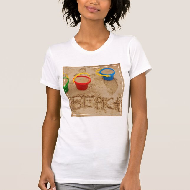 Camiseta Palabras de la arena de la playa (Anverso)