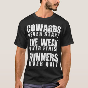 Camiseta Palabras de motivación - ganadores nunca