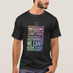Camiseta Palabras de oración de serenidad Sobriedad Inspira