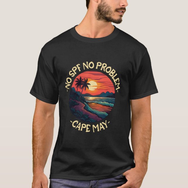 Camiseta Palabras de playa de Cape May (Anverso)