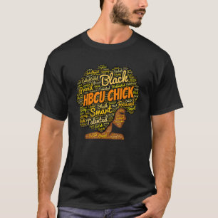 Camiseta Palabras de pollo de HBCU en Afro