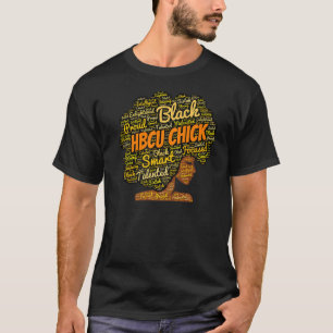 Camiseta Palabras de pollo HBCU en afro premium