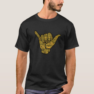 Camiseta Palabras de Rótulo de mano de fraternidad africana