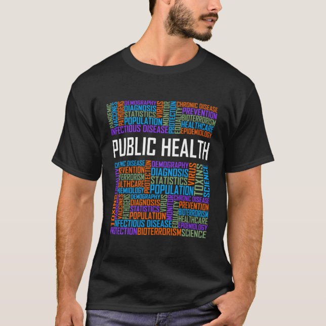 Camiseta Palabras de Salud Pública Trabajadora de la Salud  (Anverso)