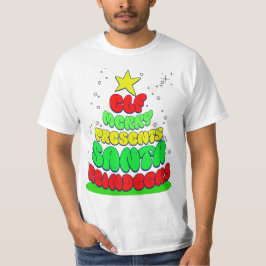 Camiseta Palabras del árbol de Navidad