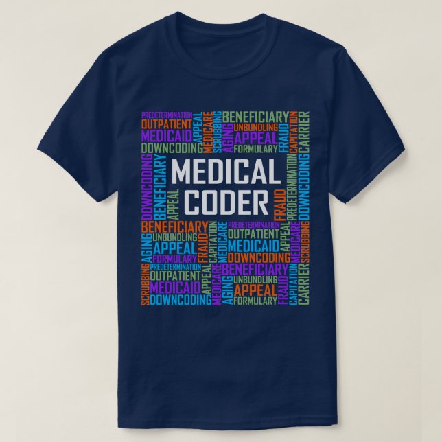 Camiseta Palabras del codificador médico (Diseño del anverso)